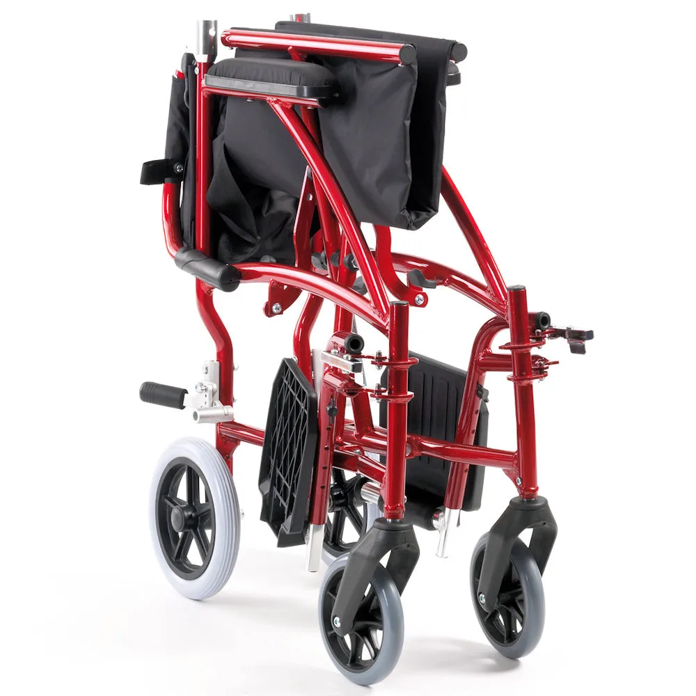 Drive Spirit Travel Chair in Red Folded.jpg